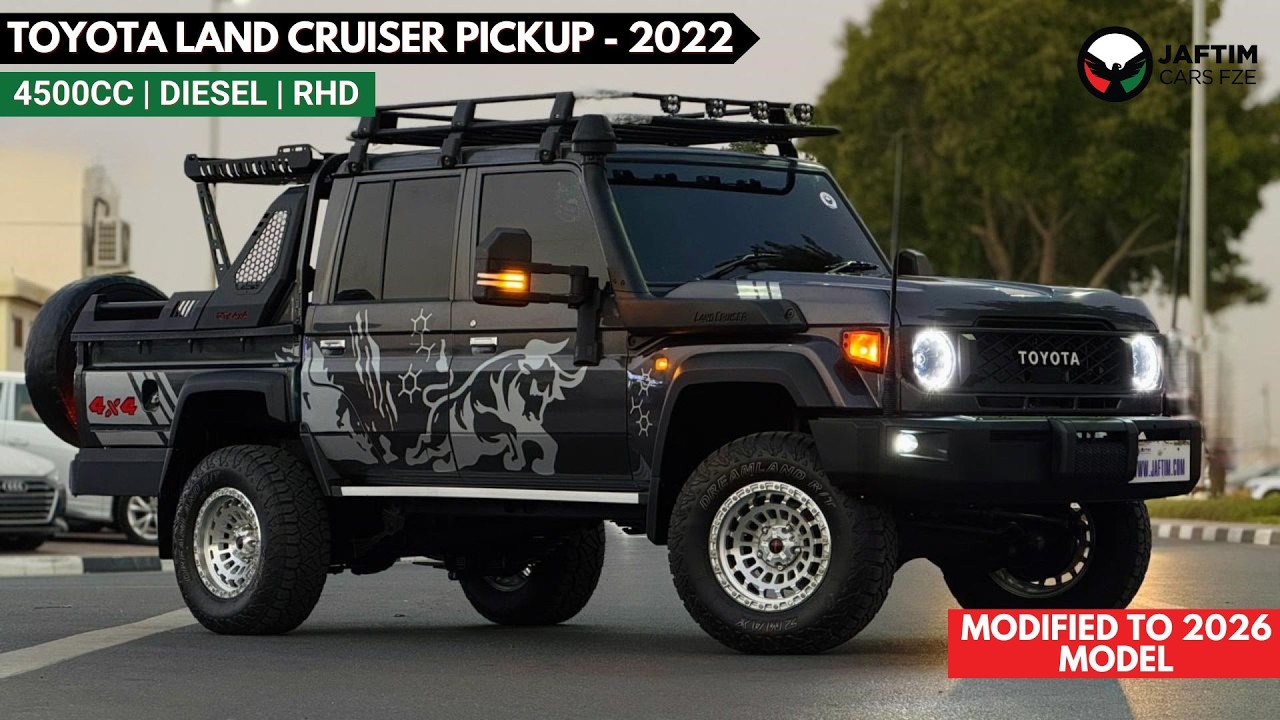 Toyota Land Cruiser 70 2022 | 4.5 DIESEL ENGINE | MT | RHD | DOUBLE CABIN | GTK 4X4 SPORTS BAR WITH BASKET | REAR DUAL TIRE video