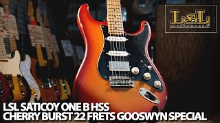 Video thumbnail for LSL Saticoy One B HSS Cherry Burst 22 Frets Gooswyn Guitars Special Made in USA by Gooswyn Guitars