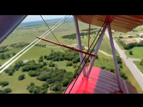 First flight in 14 years! Come ride along as Big Red a Stearman biplane spreads its wings again.