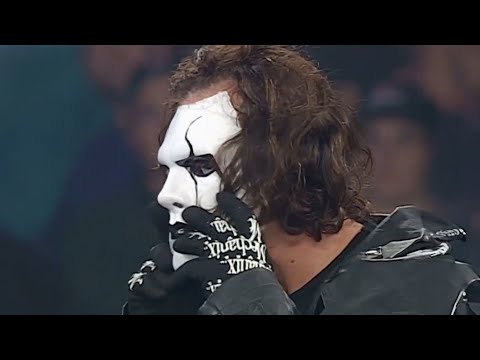 Sting takes off his Sting mask