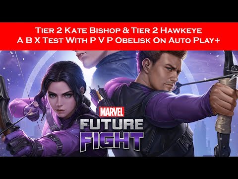 Tier 2 Hawkeye & Tier 2 Kate Bishop Alliance Battle Extreme Mode Test On Auto - Marvel Future Fight
