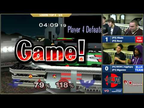 FPVI Doubles - Borp & Abate Vs. Bigwenz & MIOM | Juggleguy - SSBM Losers top 8 - Smash Melee