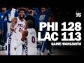 Game Highlights Sixers Make It Four In A Row With Win Over Clippers