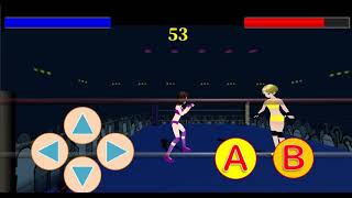 Fighting action game  "Fighting Girls"   Purple VS Yellow