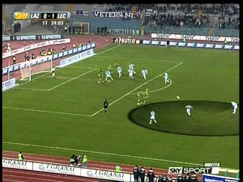 Lazio-LECCE 3 a 3 dell'11 dicembre 2004 (telecronaca primo tempo)