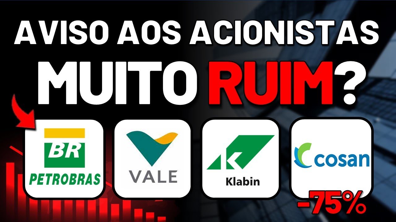 🚨ATENÇÃO: CSAN3 DESABA a R$4,96. PETROBRAS SOFRE DUPLO REBAIXAMENTO. RESULTADOS VALE3 e MINERAÇÃO.