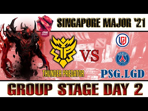 PSG.LGD VS THUNDER PREDATOR - GROUP STAGE - SINGAPORE MAJOR DAY 4 DOTA 2 HIGHLIGHTS