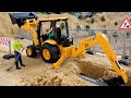 Rescue And Build Bridges With Excavators Construction Vehicles Toy Car Story
