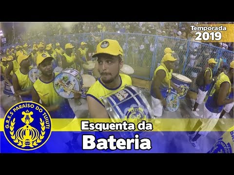 Paraíso do Tuiuti 2019 - Esquenta da bateria no ensaio técnico (Setor 1) - Apoteose ao vivo - #ET19
