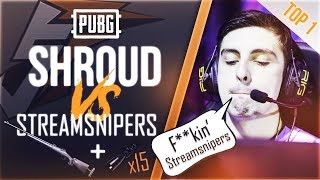 Shroud Rekts STREAM SNIPERS With x15 Scope ★ PUBG