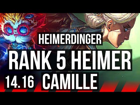 HEIMERDINGER vs CAMILLE (TOP) | Rank 5 Heimer, 500+ games, 6/2/4 | EUW Grandmaster | 14.16