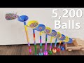 Marble Run Animation : colorful and small marbles rolling