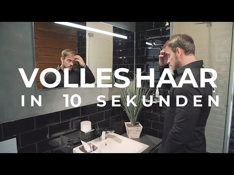 Volles Haar in 10 Sekunden mit Hair Fiber - Premium Streuhaar gegen Haarausfall und kahle Stellen