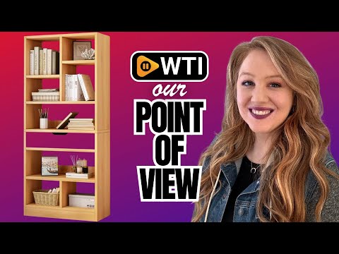 IOTXY Wooden Open Shelf Bookcase - 61 Inches Height Freestanding Display Storage Cabinet Organizer with 8 Cubes and a Drawer - WTI product video review