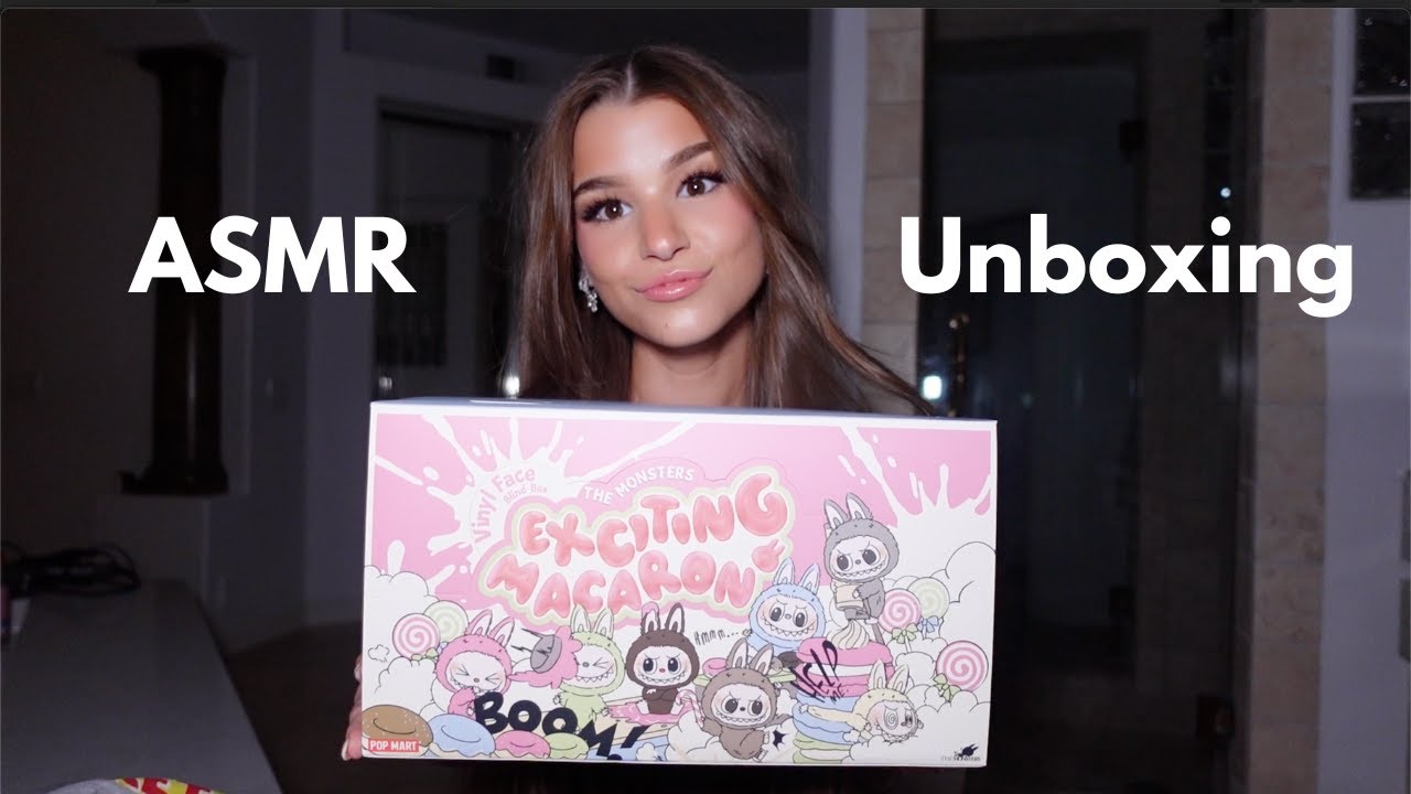 Brooke Monk tries ASMR  *BLIND BOX OPENING LABUBUS* (full collection)