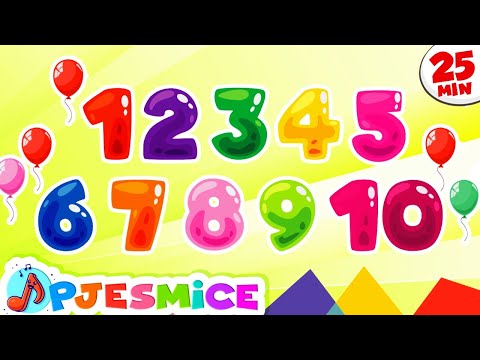 DJEČJE PJESMICE 🎶 | Učimo Brojeve, Abecedu, Boje i Životinje 🐶 | Edukativna Kompilacija Za Djecu