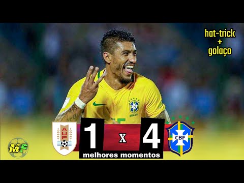 JOGO HISTÓRICO | URUGUAI 1 X 4 BRASIL - MELHORES MOMENTOS HD | ELIMINATÓRIAS DA COPA DO MUNDO 2018