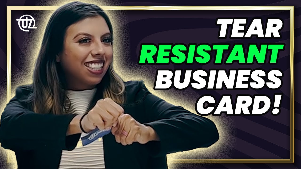 My Business Cards Are WATERPROOF and TEAR RESISTANT...