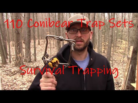 Survival SHTF Trapping Conibear 110 Three Squirrel Sets & Baits