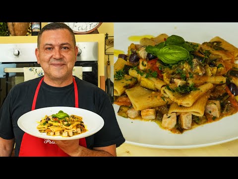 PACCHERI CON PESCE SPADA e MELANZANE - Ricetta di Pesce BUONISSIMA