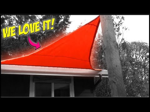 HOW TO INSTALL A SHADE SAIL. - YouTube