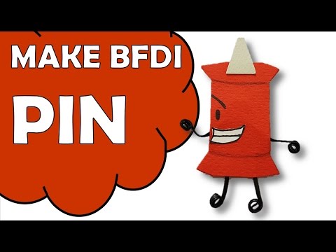 How To Make Pin of Battle For Dream Island BFDI Video