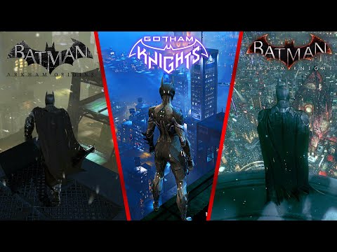 Jumping From The HIGHEST PLACES in Batman Games - Gotham Knights, Arkham Knight, Arkham Asylum
