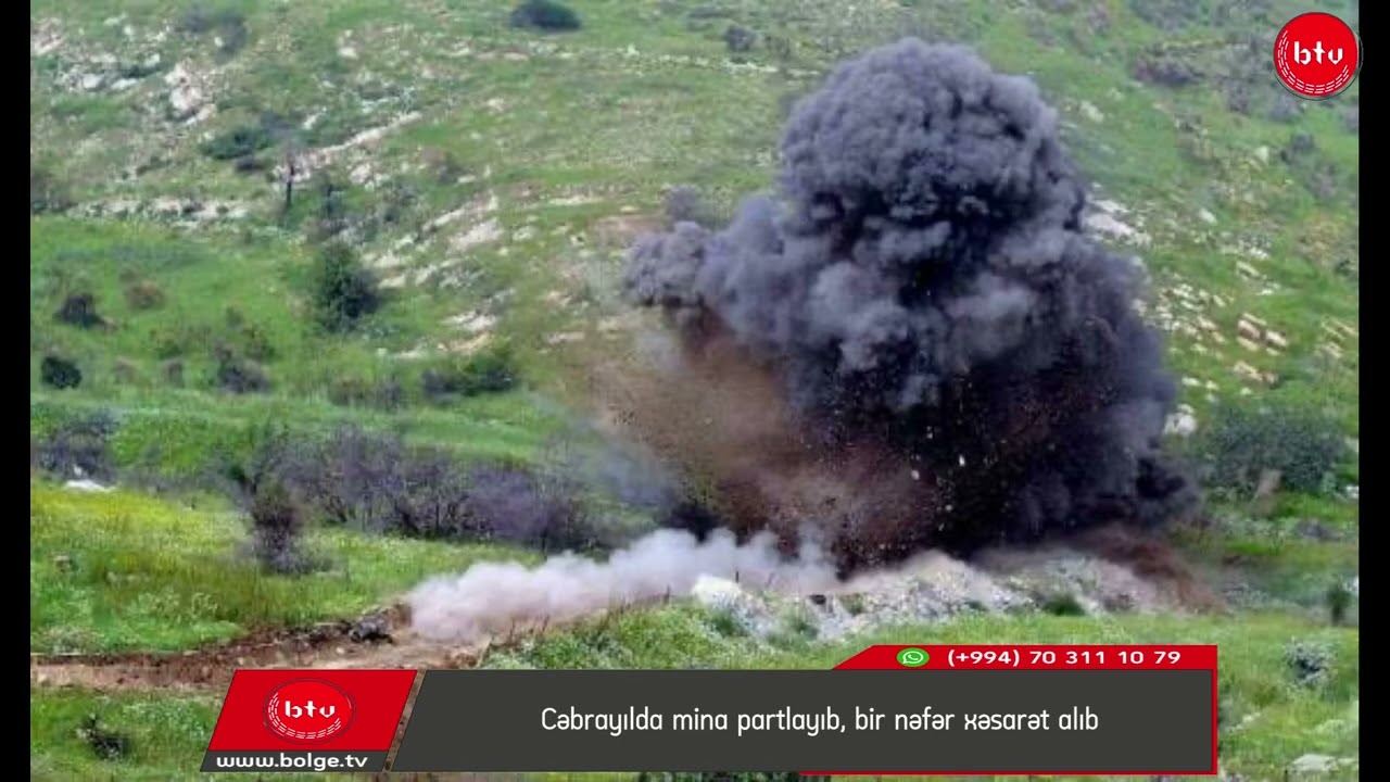 Cəbrayılda mina partlayıb, bir nəfər xəsarət alıb