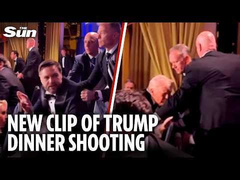 Moment Trump & JD Vance grabbed by Security Service and pulled to safety as shots fired