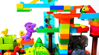 Marble run race  ☆ Summary video of over 10 types of Colorful block marble .Compilation  1h video ！