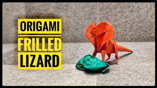 Origami Frilled Lizard | Origami animals | Origami tutorial | Paper craft