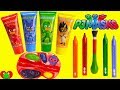 Genie Teaches Colors With PJ Masks Paints Catboy Owlette And Gekko