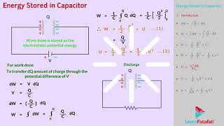 Electrostatic Potential and Capacitance Class 12 Physics - Energy Stored in Capacitor