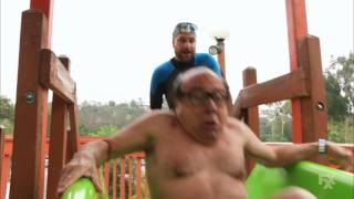 It&#39;s Always Sunny in Philadelphia - Frank tries the Thunder Gun Express water slide