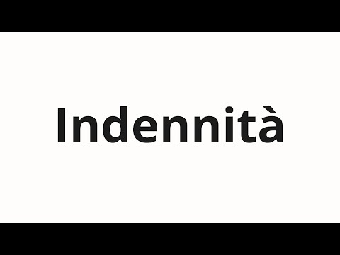 How to pronounce Indennità