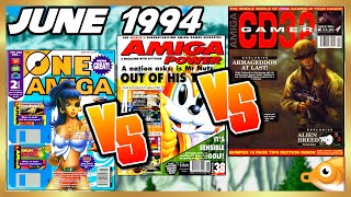 Cover Disk Face Off - June 1994 | CD32 Gamer, One For Amiga, Amiga Power