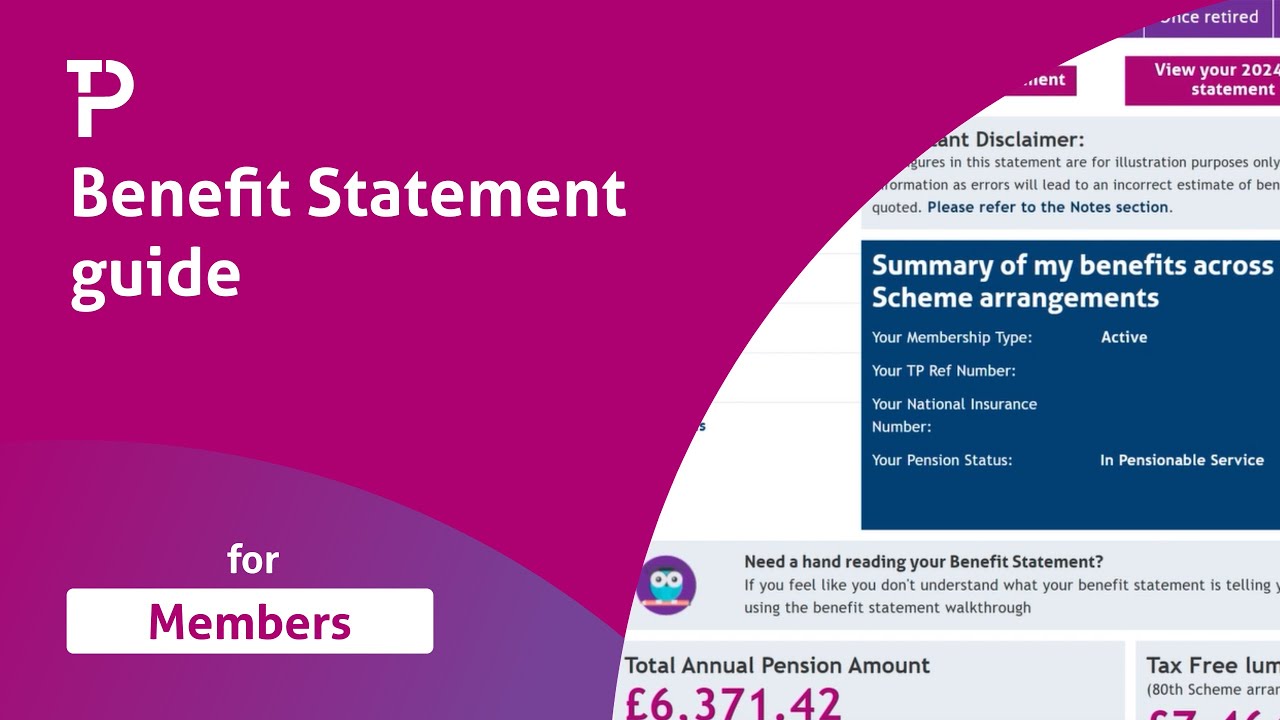 Understand your Benefit Statement | Teachers' Pension Scheme