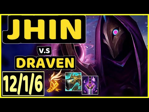 COMP (JHIN) vs DRAVEN - 12/1/6 KDA BOTTOM ADC GAMEPLAY - EUW Ranked GRANDMASTER