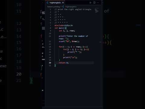 #17 C programming | 🔥 Star Pattern Program in C | Print Triangle Pattern using Loops (For Beginners)
