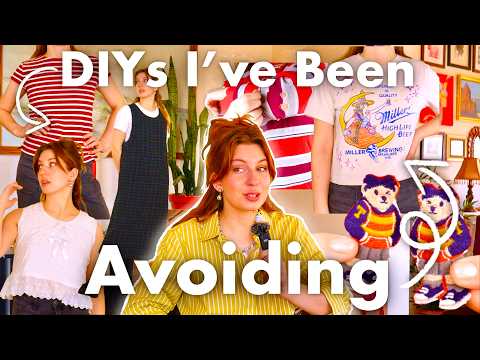 Doing All the Thrift Flips I've Been Avoiding | DIY/upcycle/mend with me