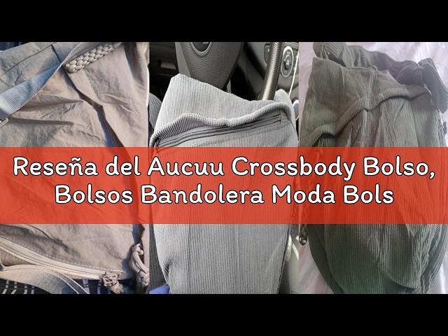 Vídeo relacionado con Aucuu Bolso Bandolera Para Mujer, Media Luna Impermeable Bolso Bandolera Pana, Casual Ligero Bolsa Crossbody Mujer con Correa de Hombro Ajustable, para Viaje, Compras, Escuela, Oficina-Negro
