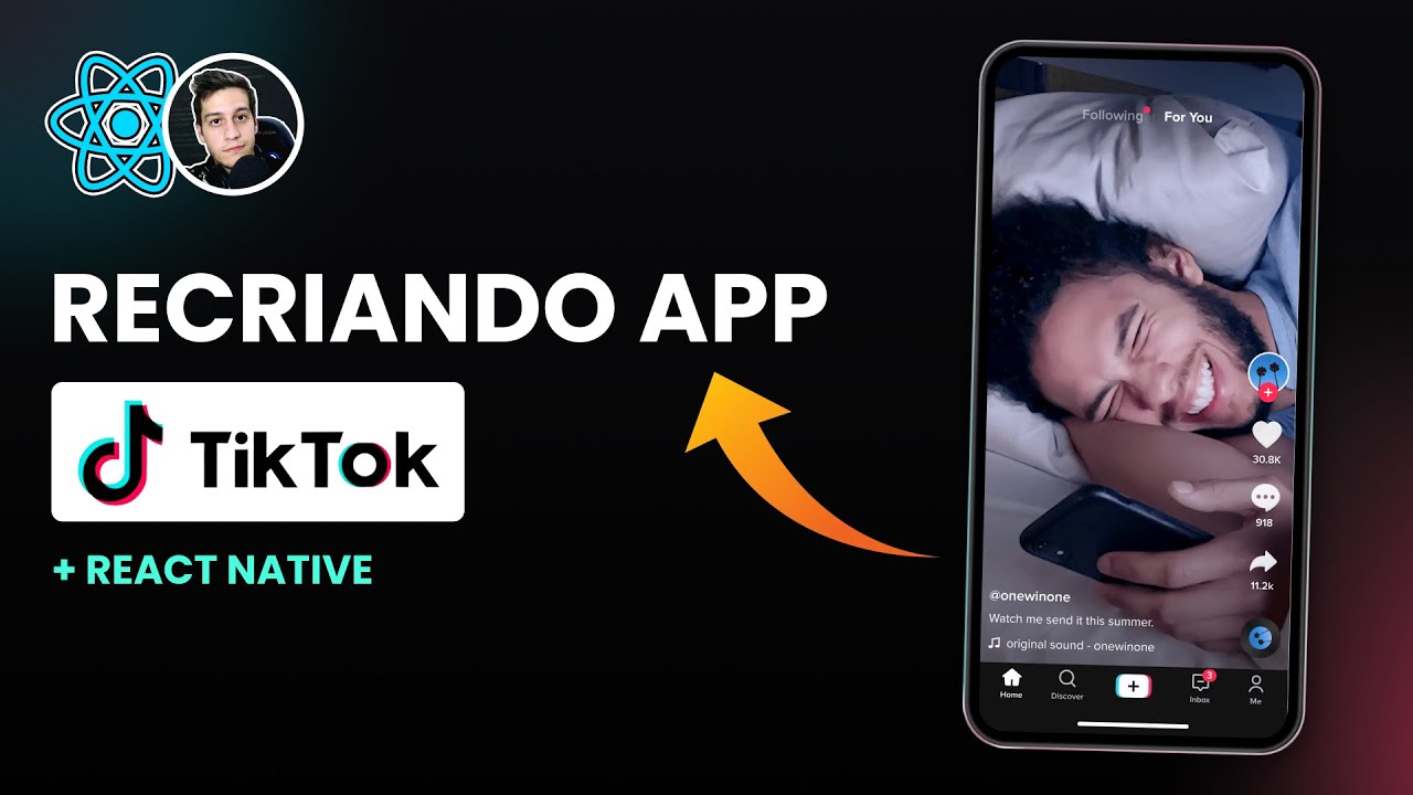 Criando interface App TikT0k com React Native 🔥