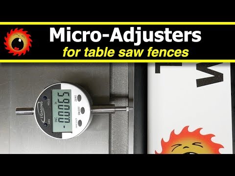 Micro Adjusters for Table Saw Fences