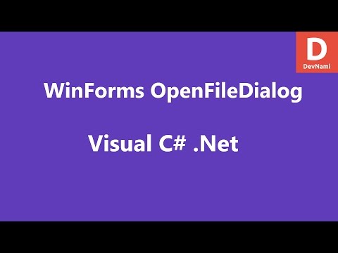 Visual C OpenFileDialog Control