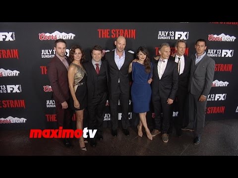 "The Strain" Premiere Mia Maestro, Sean Astin, Guillermo del Toro, Natalie Brown