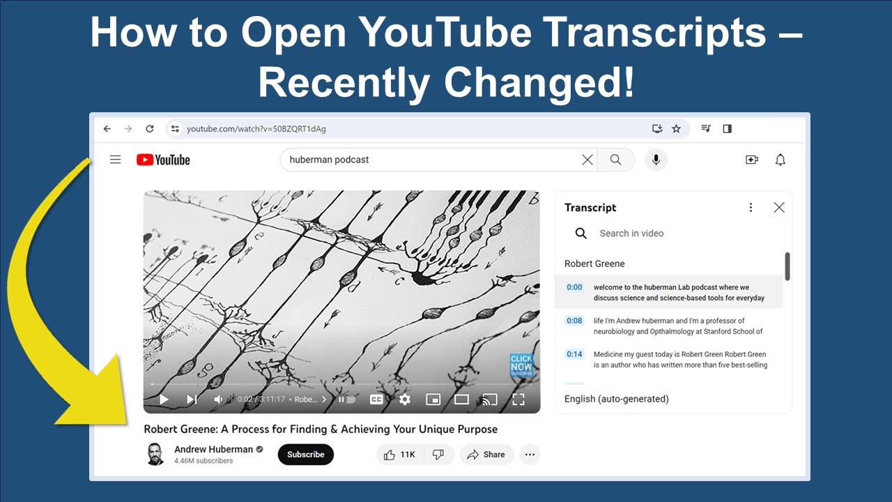 How to See YouTube Transcripts - New Location!