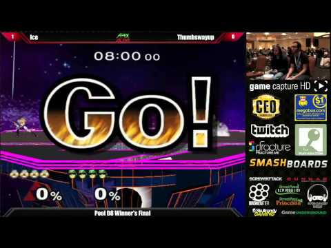 Apex 2014 Melee - Pool D8 Winner's Finals - Ice (Sheik) vs Thumbswayup (Falcon)