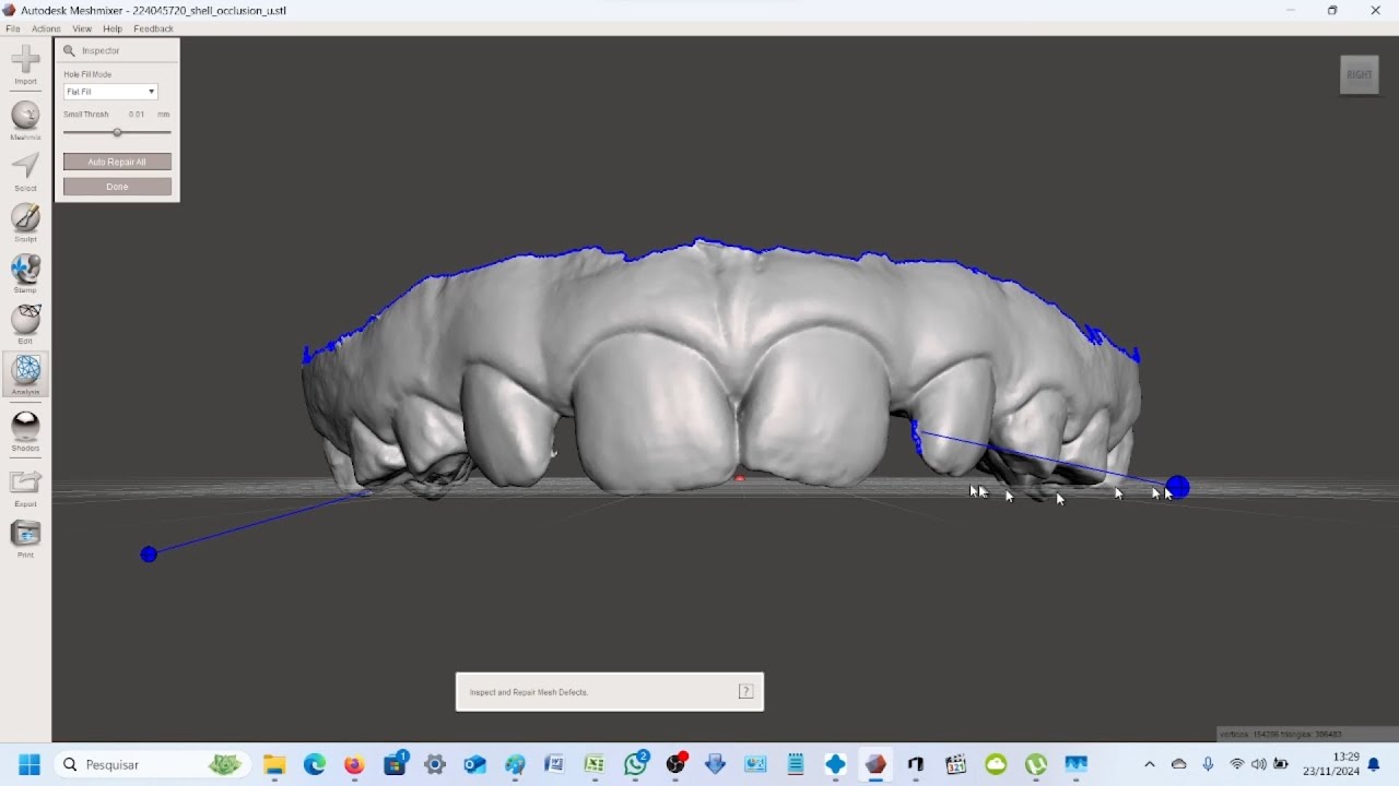 MESHMIXER - BORDA COM DEFEITO NA MALHA - EM HD