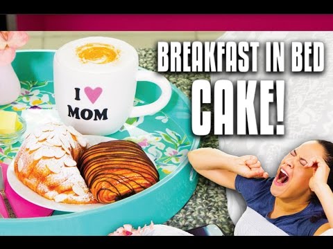 How to Make CAKES that look like Croissants, Fruit Bowl and Cappuccino for Motherís Day Surprise!