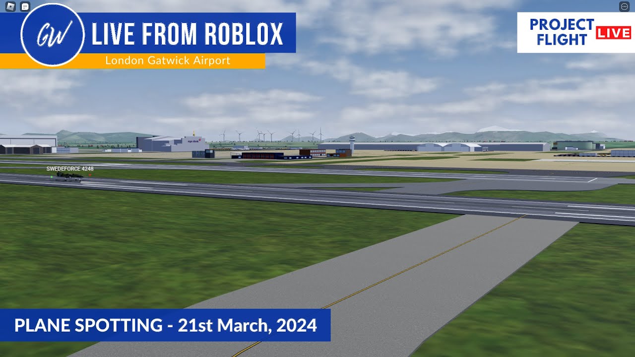 🔴 PROJECT FLIGHT LIVE PLANE SPOTTING, London Gatwick Airport | ROBLOX